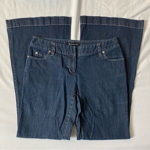 INC 00s Dark Blue Low Rise Flare Jeans
